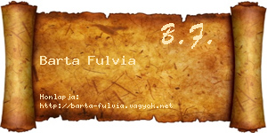 Barta Fulvia névjegykártya